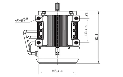 Motor de accionamiento de elevación 28000W (sin escobillas), TR210BXF