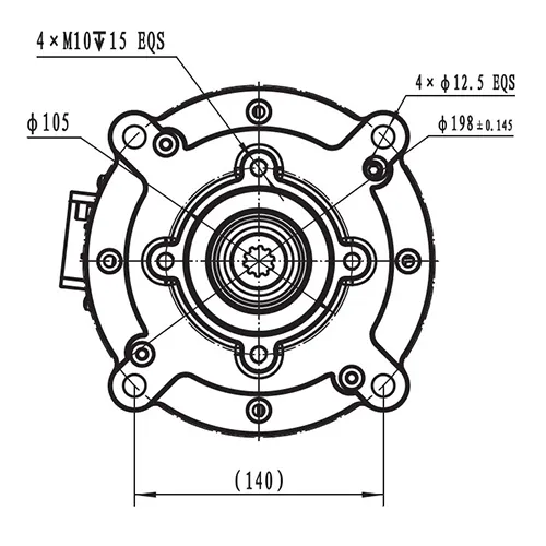 Motor de accionamiento de elevación 11000W (sin escobillas), TR155BL