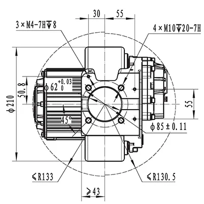 Kit de motor sin escobillas de 1000W (imán permanente), TF120B-JY058A