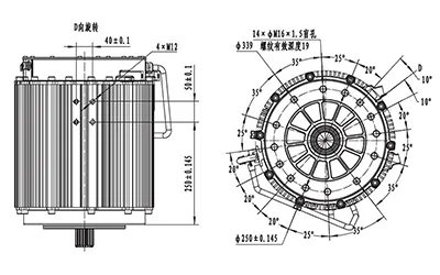 Motor de tracción 35000W (sin escobillas), TR300A