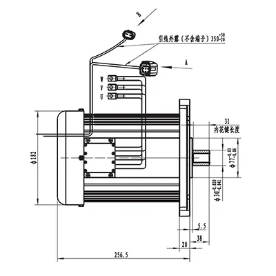Motor de tracción 7000W (sin escobillas), TR155B